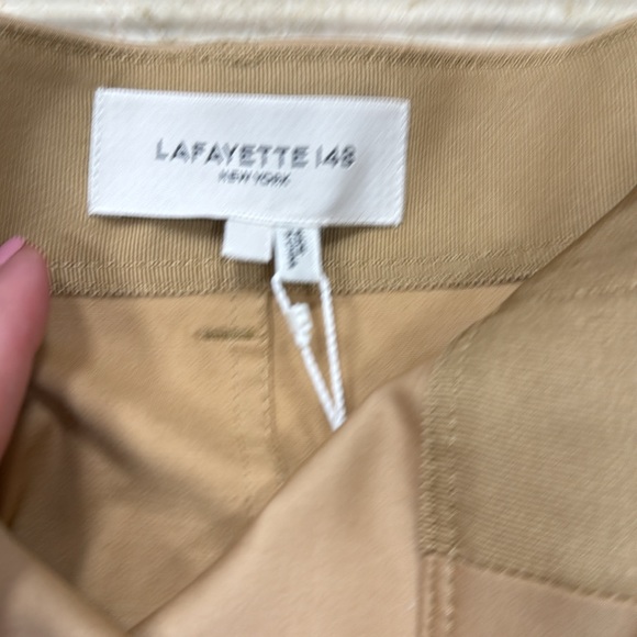LAFAYETTE 148 NEW YORK PEARSON SKIRT IN HONEYNUT COTTON ELASTANE FABRIC SIZE 6 - Picture 8 of 16